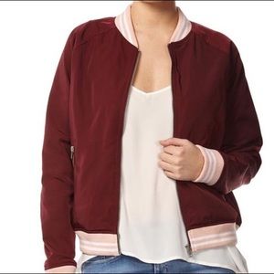 Cotton On Burgundy Bomber Jacket